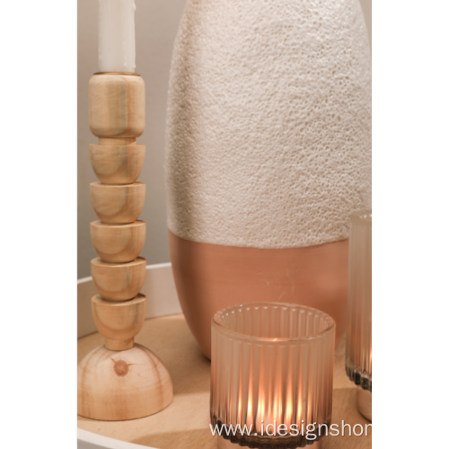 Nature Wood Candle Holder For Decoration